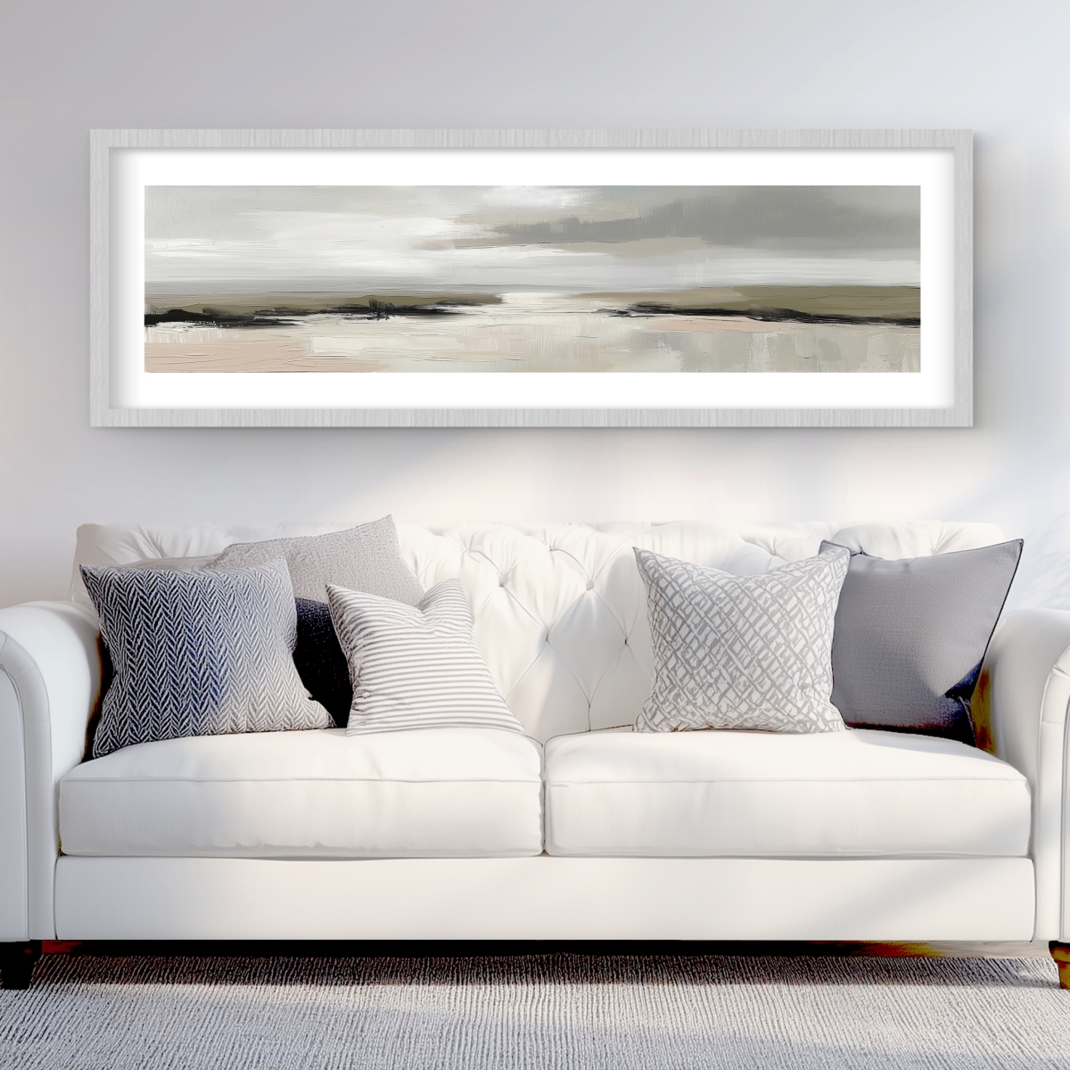 C1FM20604IRCCE 20 x 60 in. Lukewarm - Sea Office Framed Matted Print for Home Decor