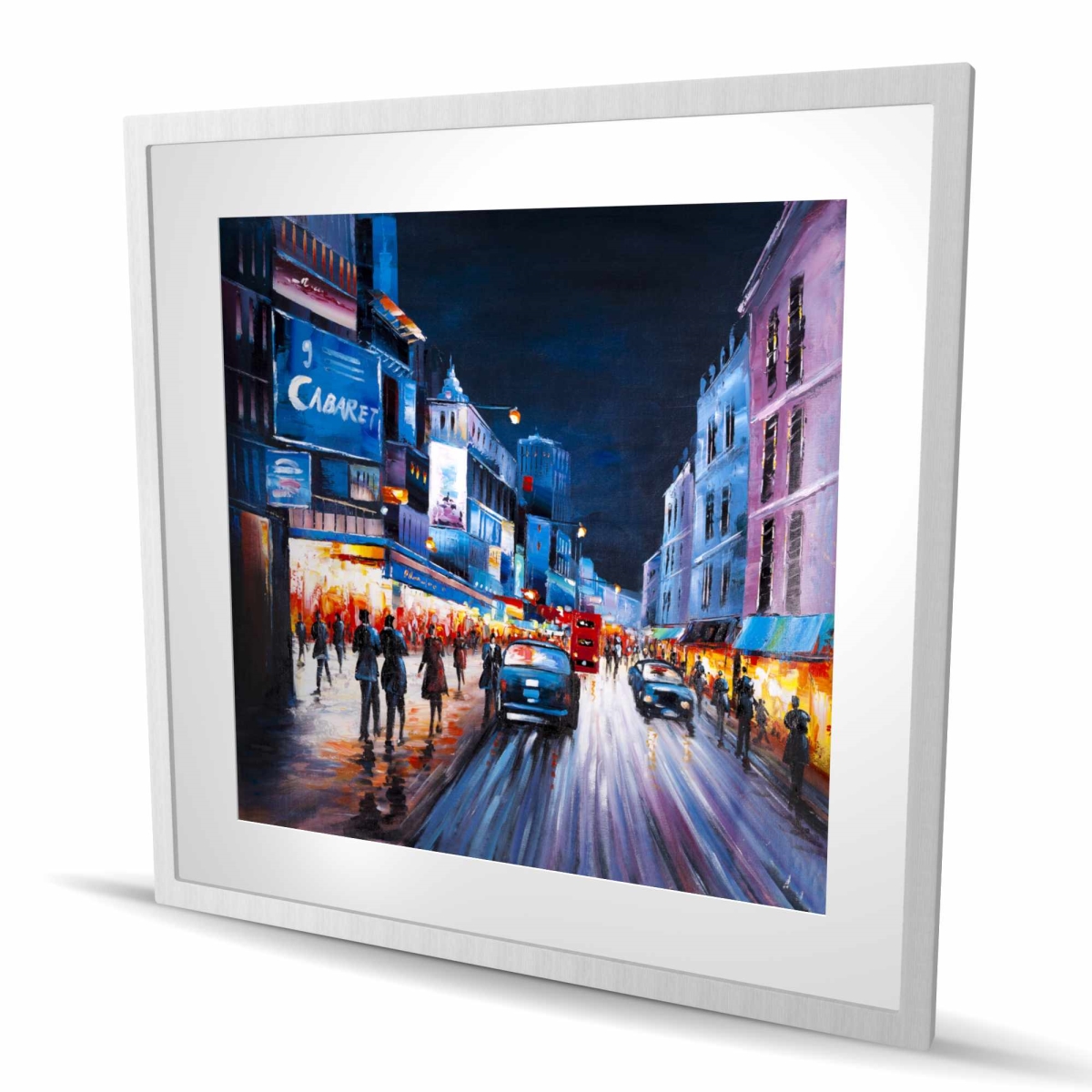 C1FM36368FETZ9 36 x 36 in. Cabaret Evening - Framed Matted Print for Home Decor