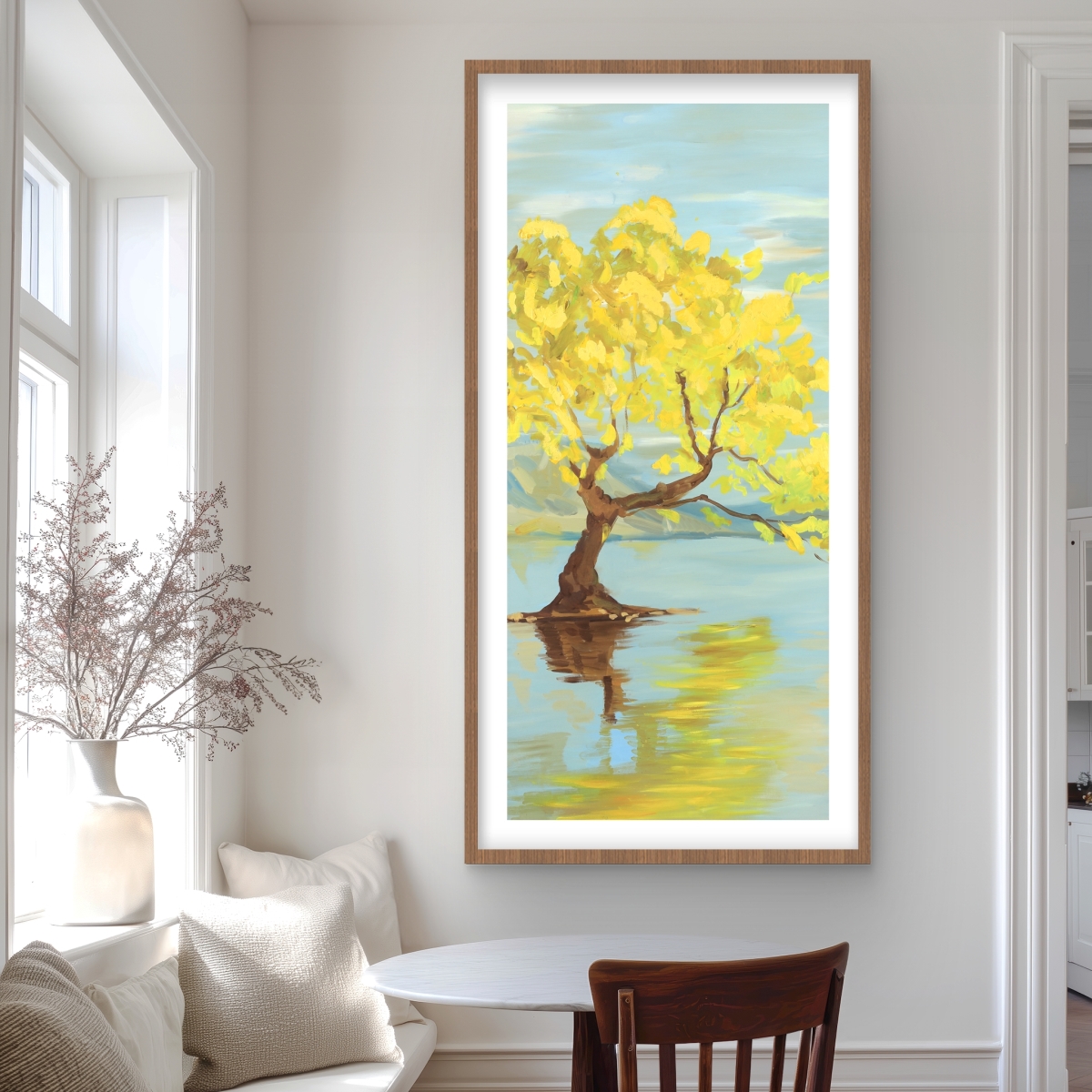 C1FM2448SNTFMY 24 x 48 in. Spring Landscape Print - Blue Framed Matted Home Decor