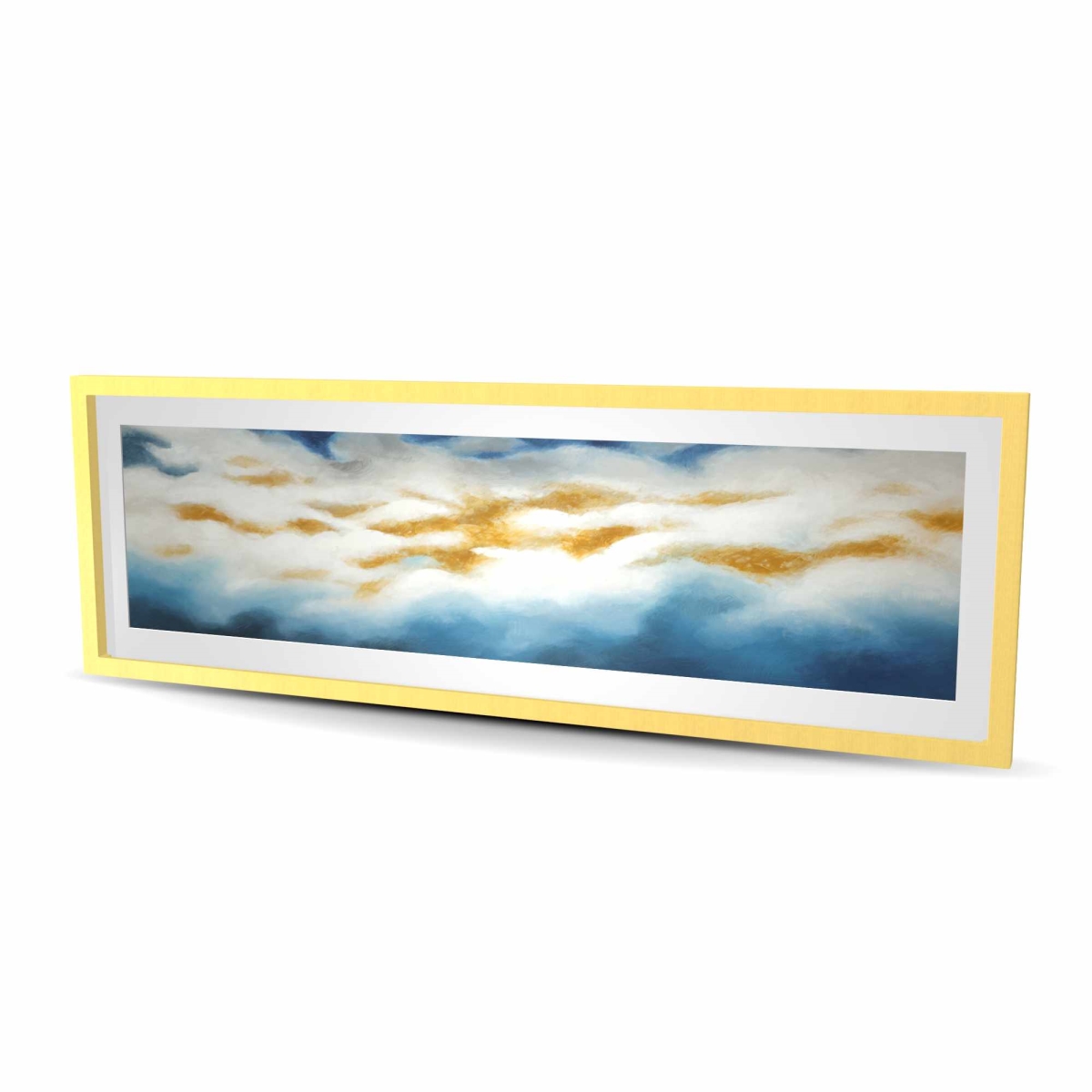 C1FM20604DS17K 20 x 60 in. Abstract Clouds - Framed Matted Print for Bathroom Decor