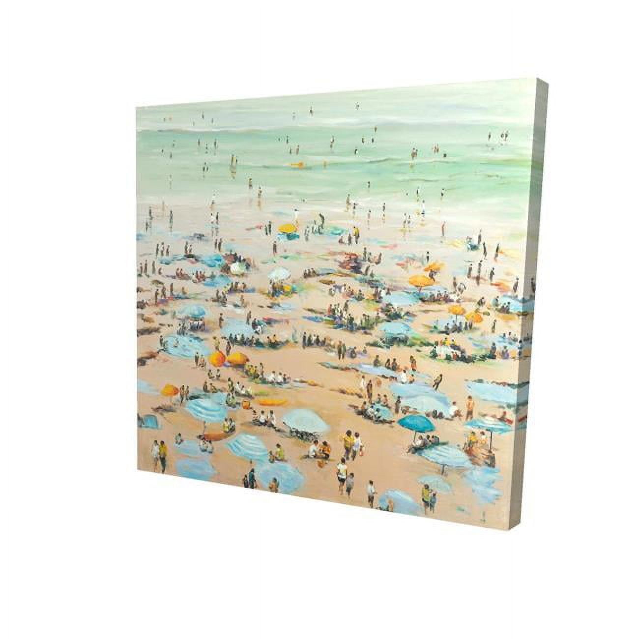16 x 16 in. People At The Beach-Print on Canvas
