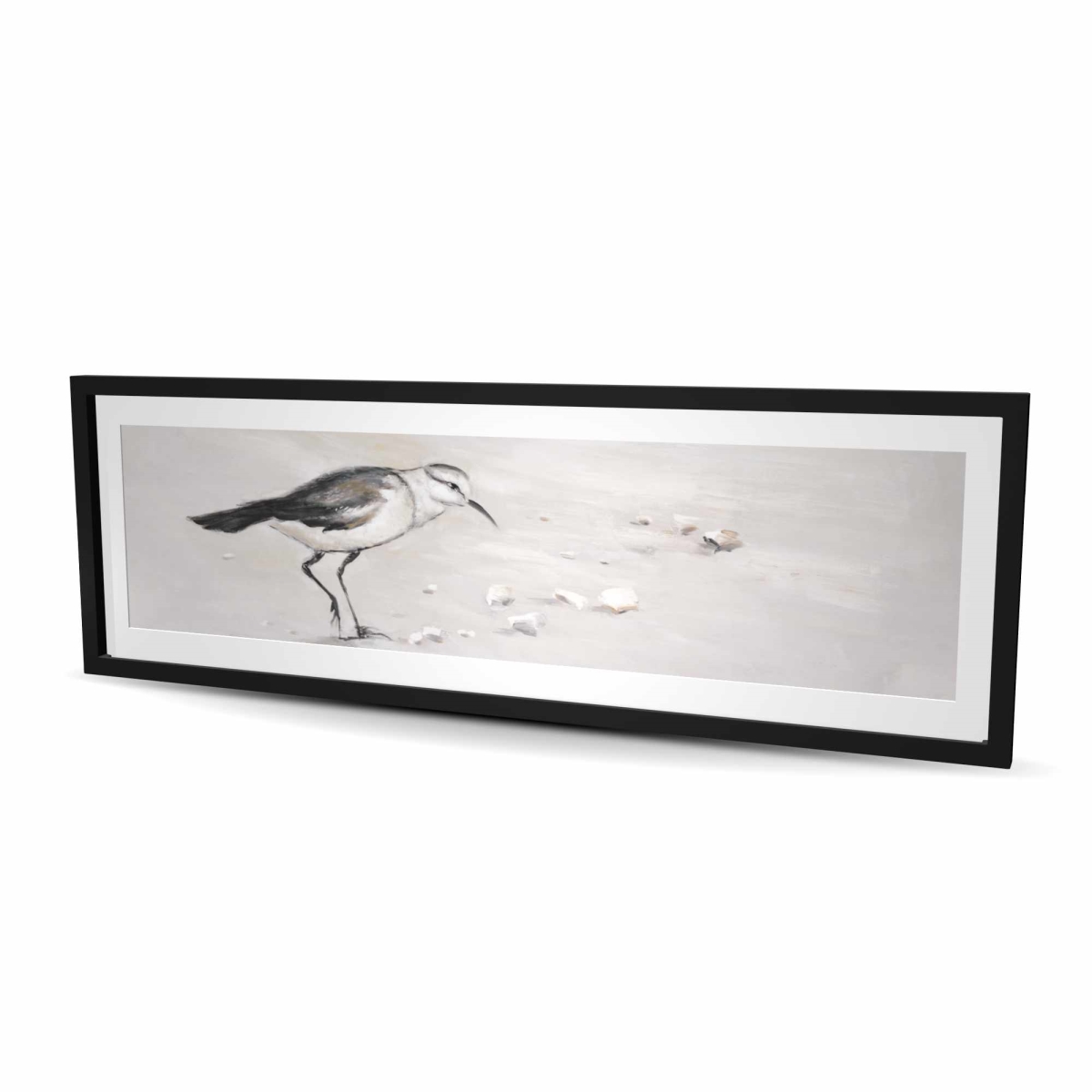 C1FM2060E07N2J 20 x 60 in. Semipalmated Sandpiper Framed Matted Print - Home Decor
