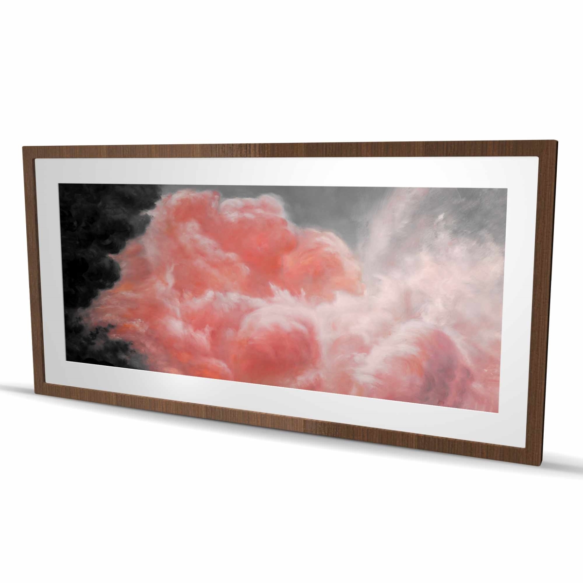 C1FM24484VBPC5 24 x 48 in. Dark Clouds - Livingroom Satellite View Framed Print Decor