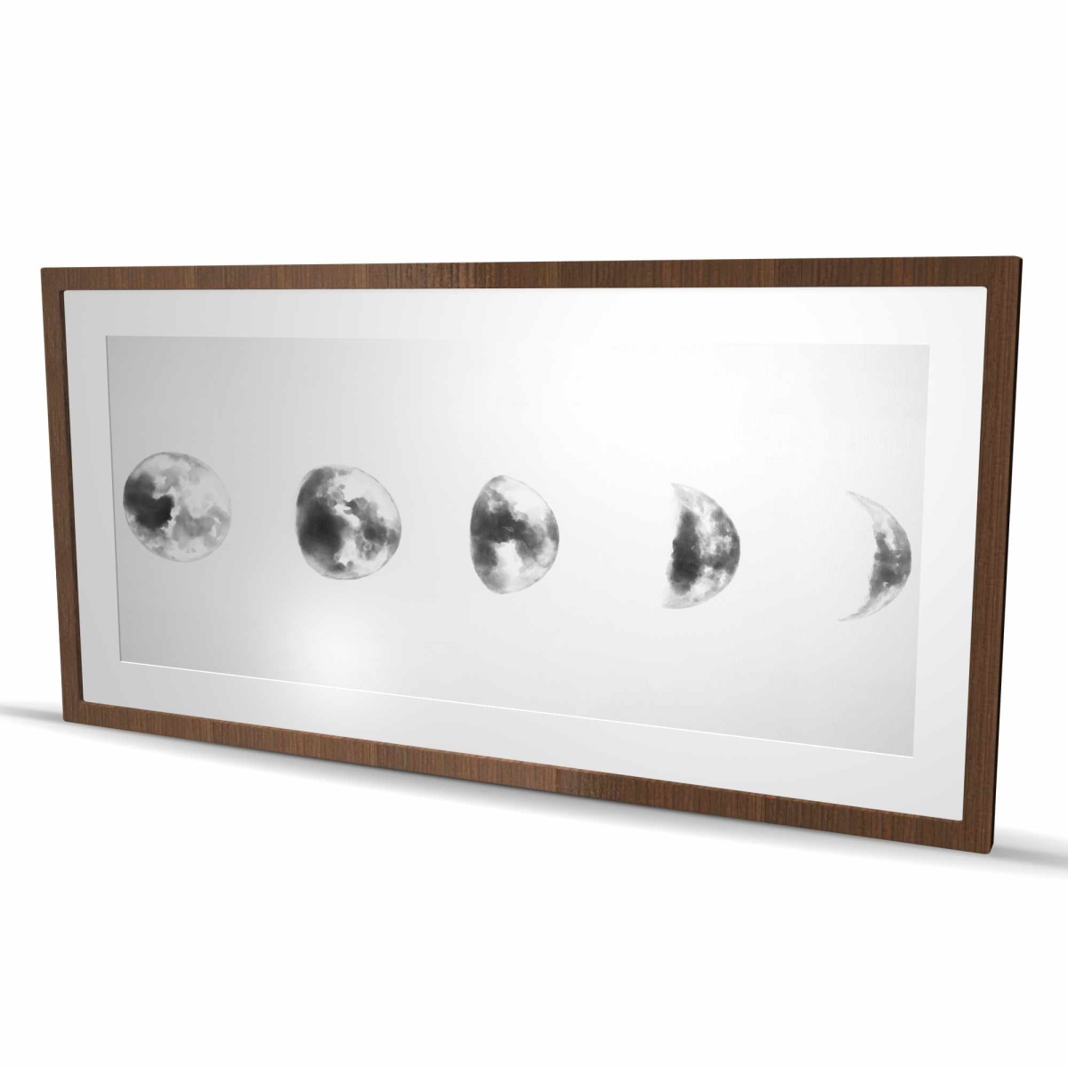 C1FM24488VNCMR 24 x 48 in. Black & White Eclipse Framed Matted Print for Home Decor