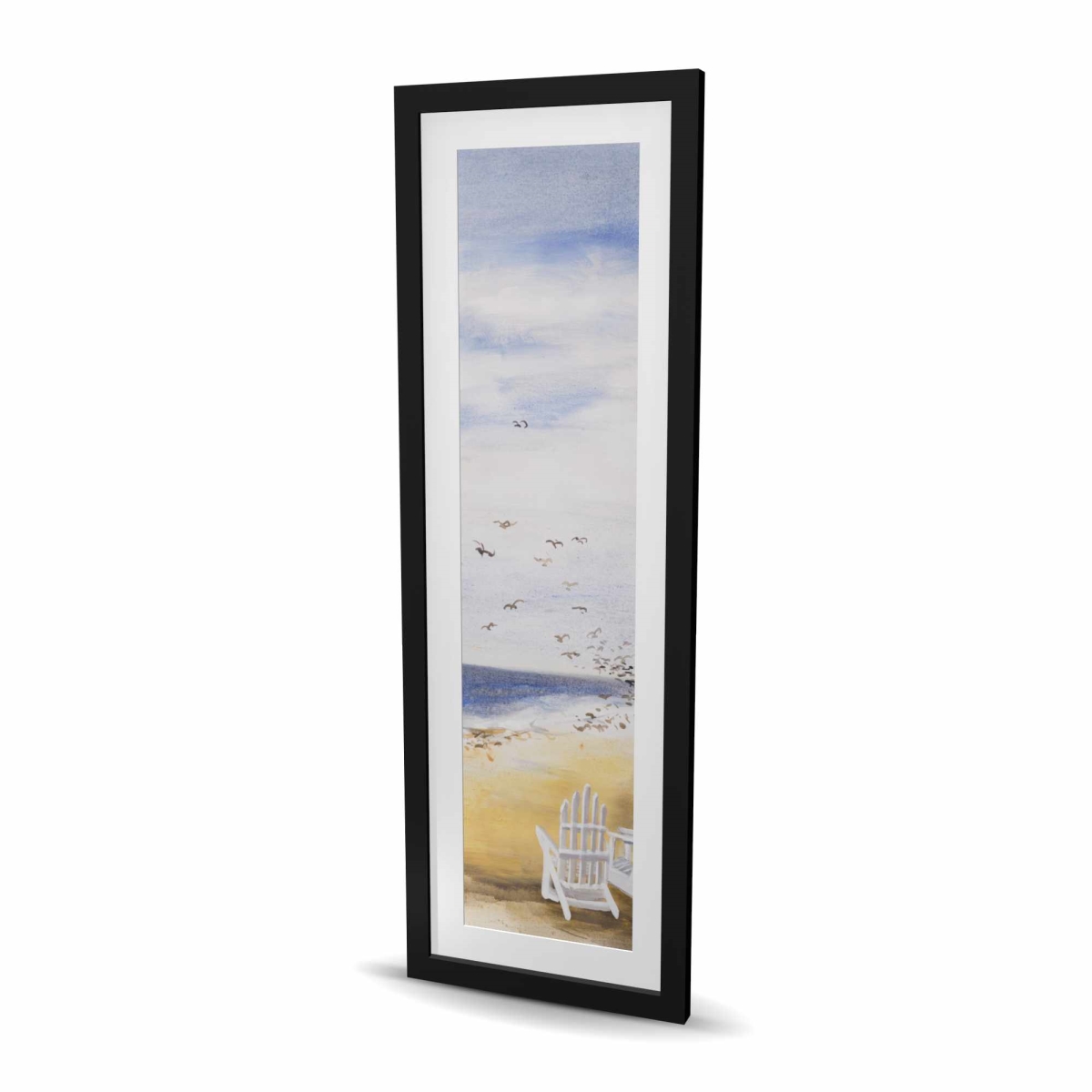 C1FM1648OA3Q5J 16 x 48 in. Day At the Beach - Coastal Bedroom Framed Print for Decor