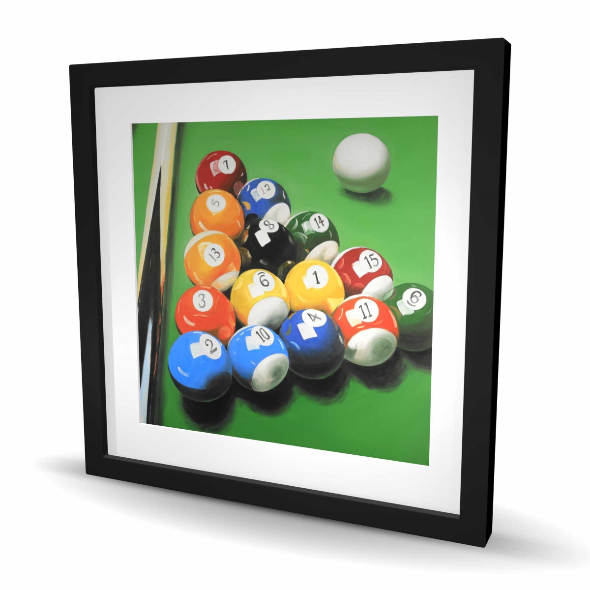C1FM242423YWW3 24 x 24 in. Pool Table with Ball Formation - Orange Hobbies Print Decor