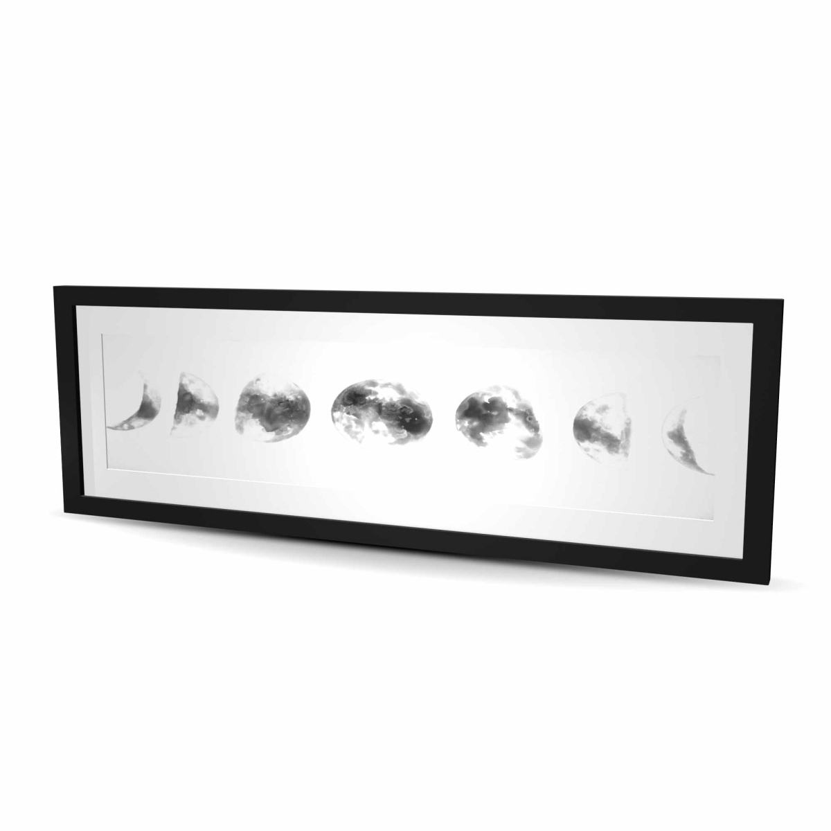 C1FM1648CTRDJX 16 x 48 in. Eclipse in Several Phases - Astronomy Bedroom Framed Print