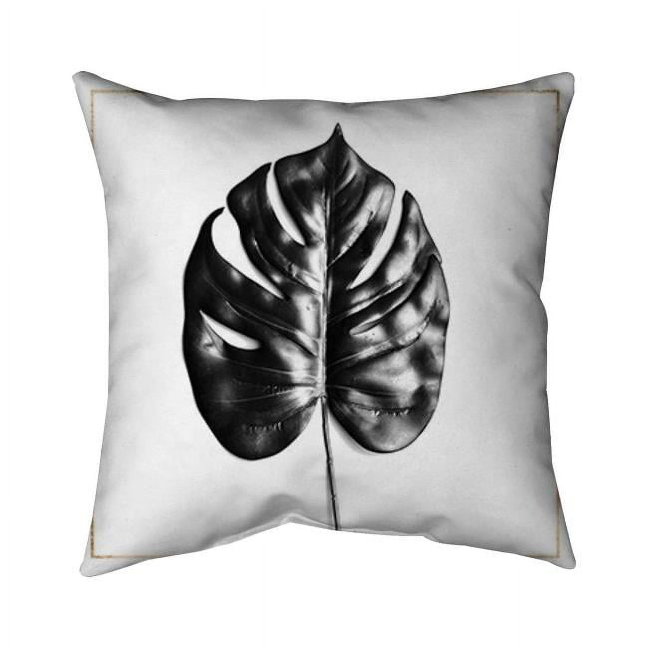 16 x 16 in. Split Leaf Philodendron with Gold Lines-Double Sided Print Indoor Pillow Cover