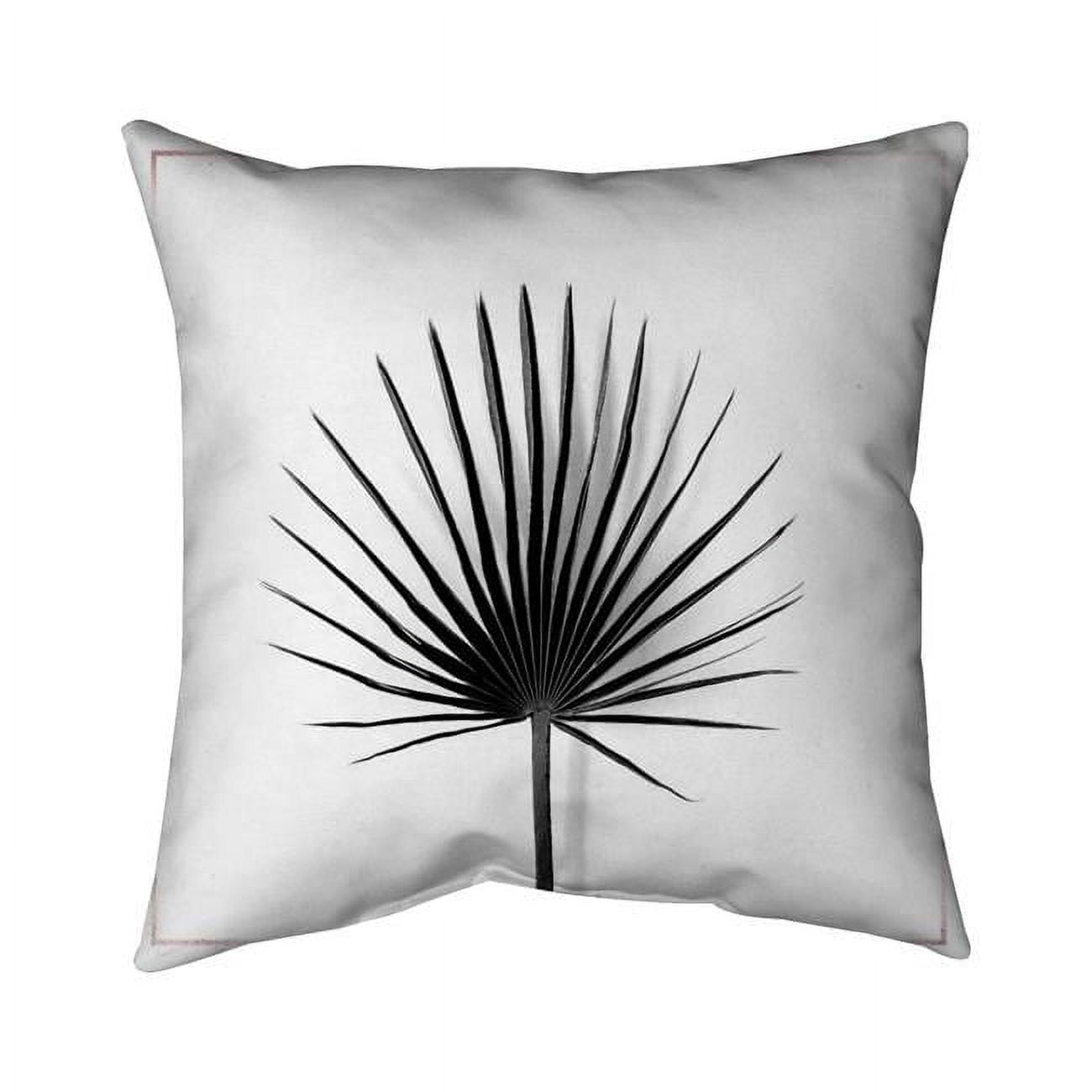 16 x 16 in. Cabbage Palm Leaf with Rose Lines-Double Sided Print Indoor Pillow Cover