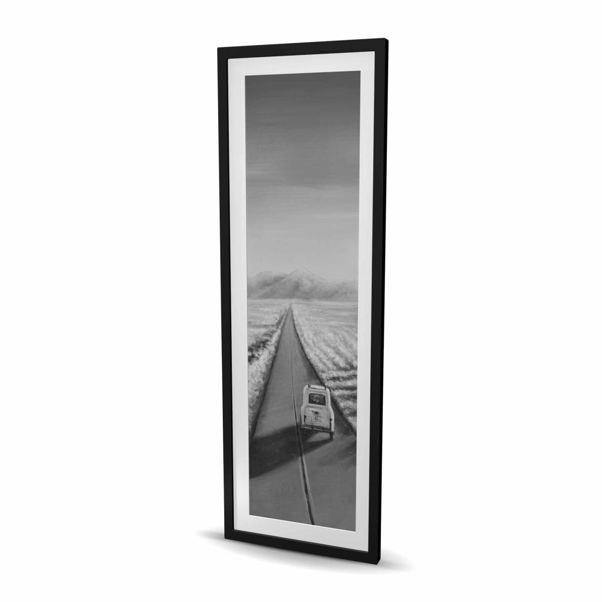 C1FM2060TOMNKW 20 x 60 in. Car on the Road - Man Cave Transportation Framed Print Decor