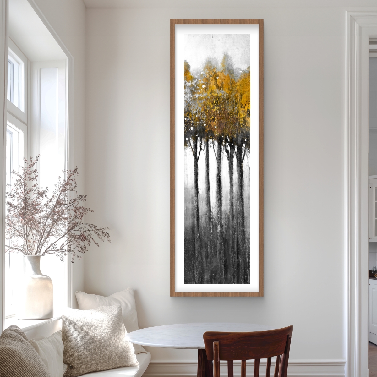 C1FM206068UPTL 20 x 60 in. Illuminated Forest - Framed Matted Print for Home Decor