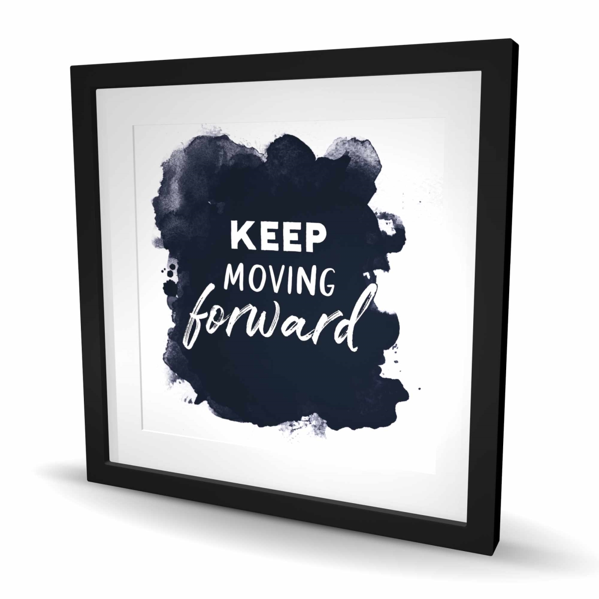 C1FM24248I4V7J 24 x 24 in. Keep Moving Forward - White Framed Matted Print - Home Decor