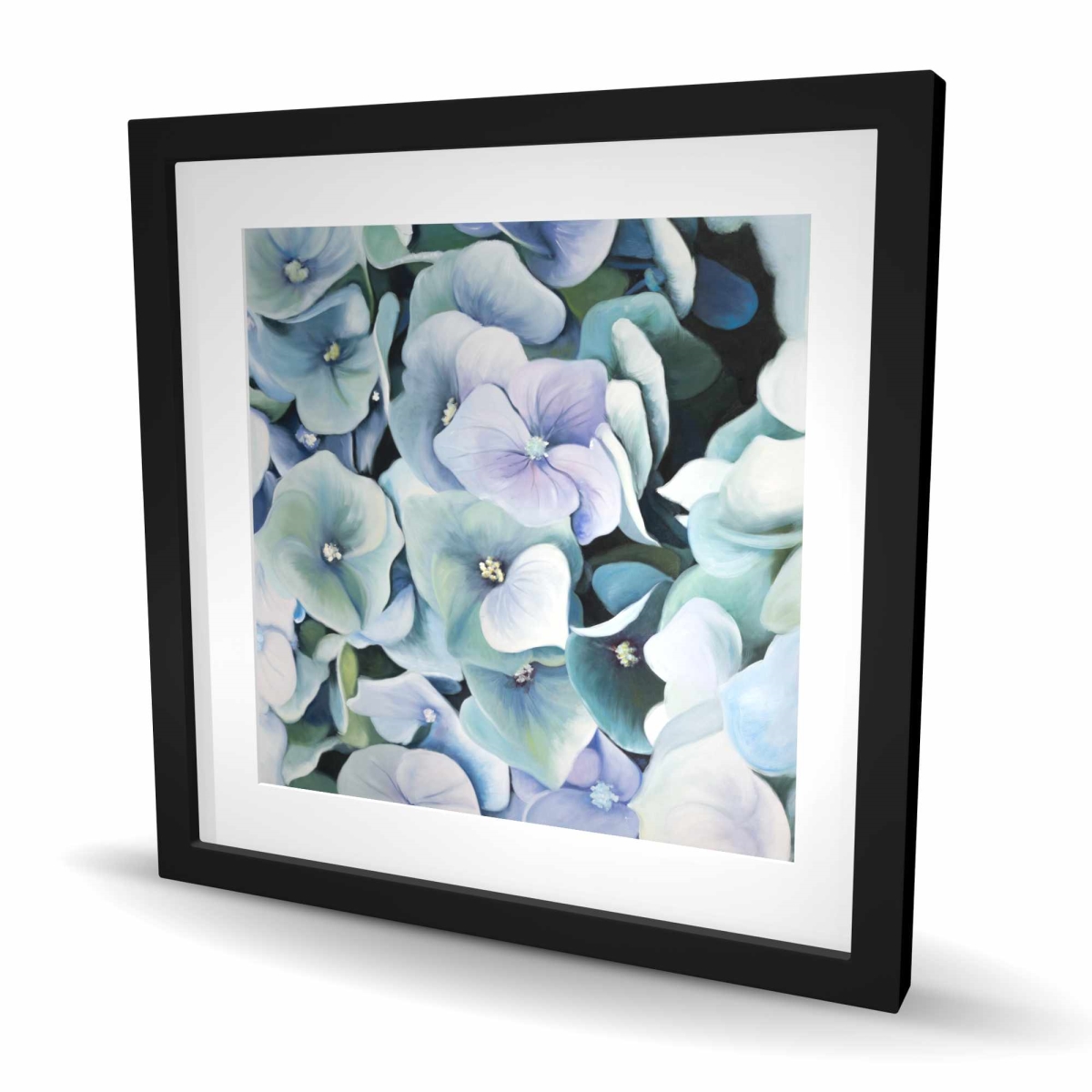 C1FM2424SGKE6Z 24 x 24 in. Hydrangea Plant - Bedroom Hyperrealist Framed Print Decor