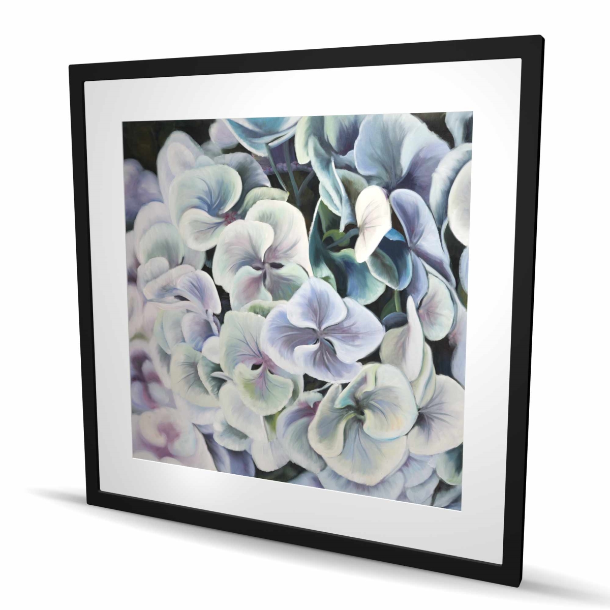 C1FM3636SO0FXM 36 x 36 in. Colorful Hydrangea Flowers - Rustic Floral Framed Print