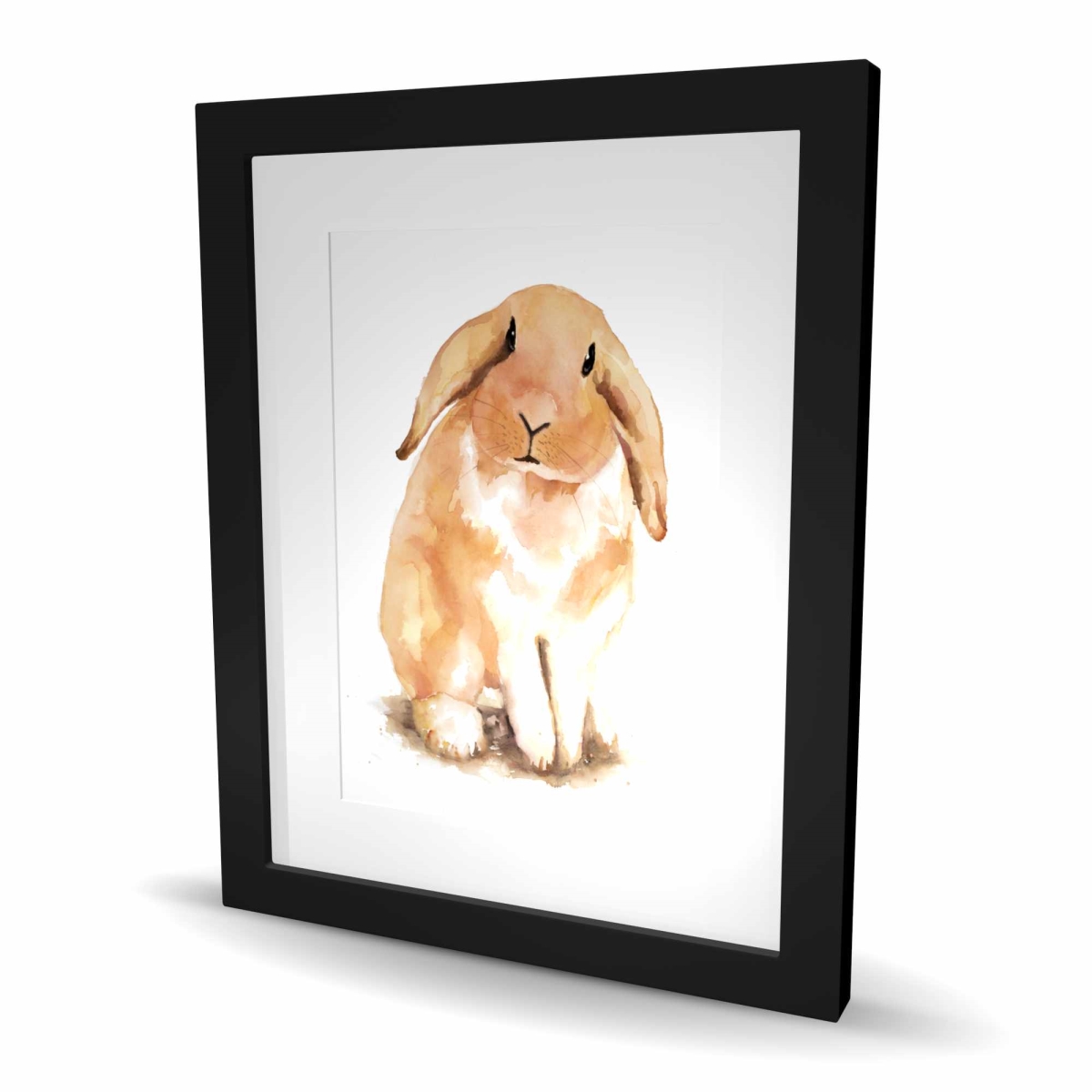 C1FM1620YS3WPD 16 x 20 in. Lop-Rabbit Orange Illustrative Framed Print for Home Decor