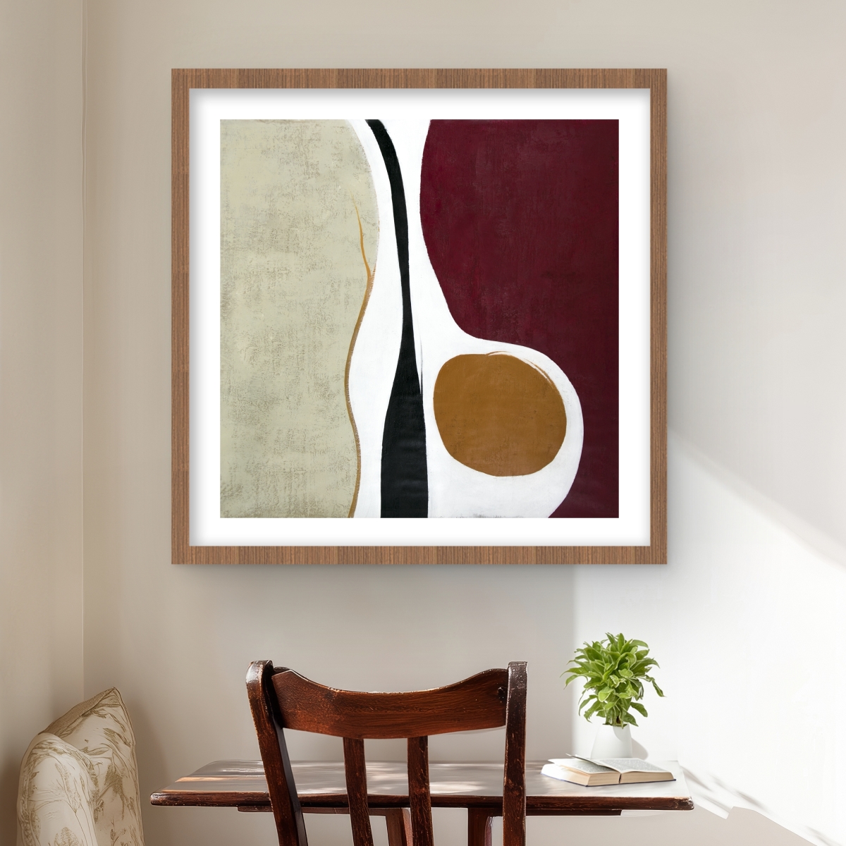 C1FM24242UUQK3 24 x 24 in. Multiform - Office Retro Framed Matted Print for Home Decor