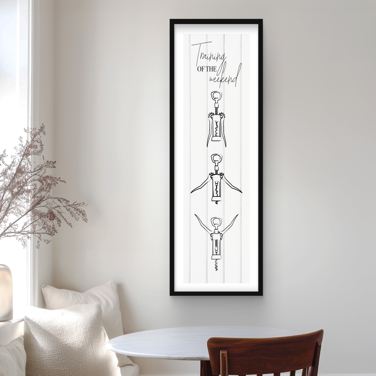 C1FM1648LPQ86T 16 x 48 in. Training of the Weekend - Motivational Framed Print for Home