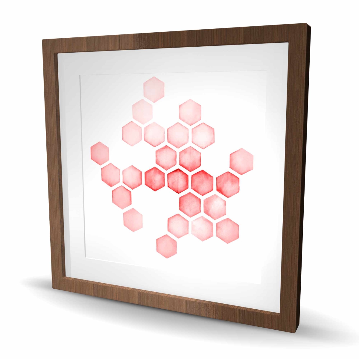 C1FM24241J508G 24 x 24 in. Alveoli Red - Framed Matted Print for Home Decor Patterns