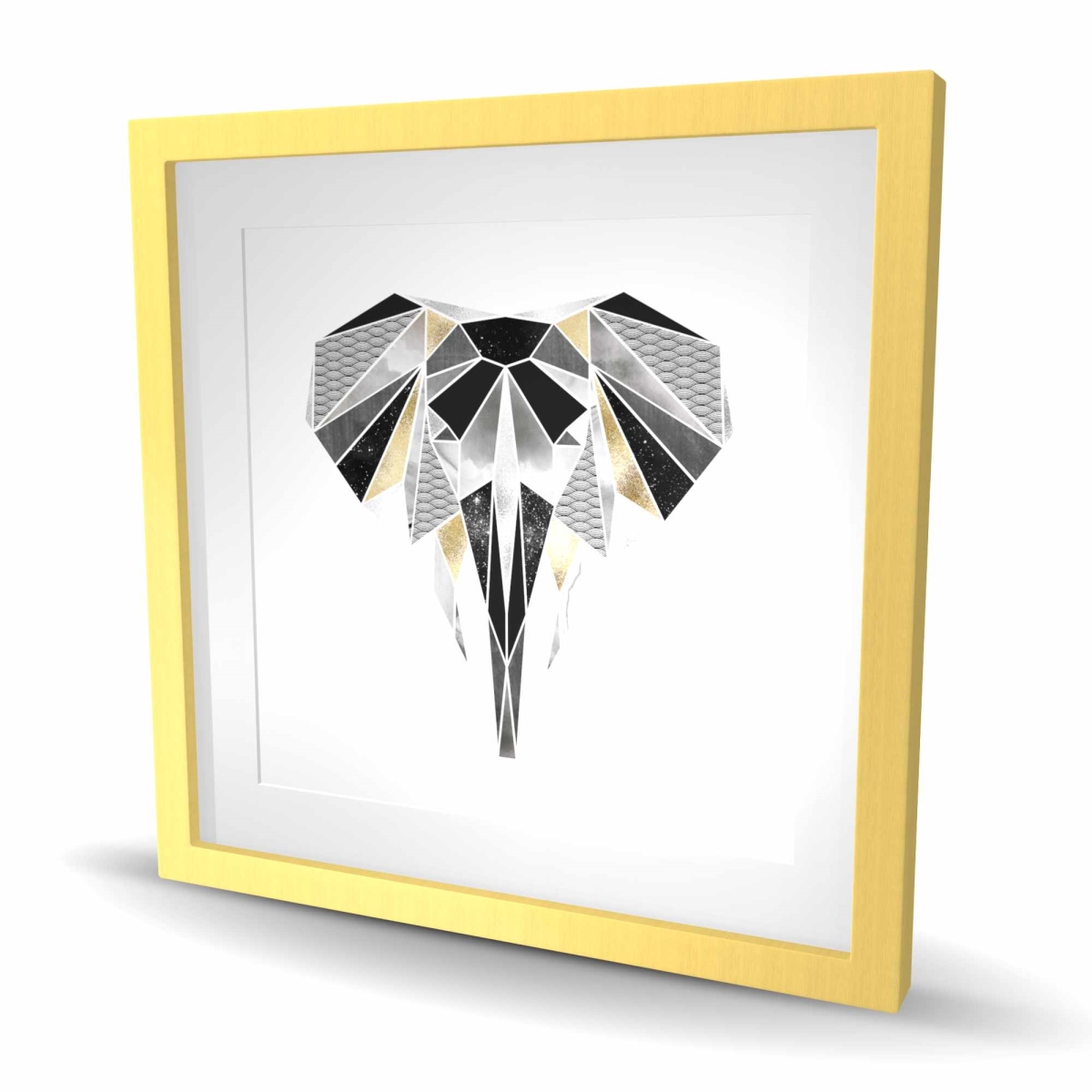 C1FM2424BIBJOK 24 x 24 in. Geometric Elephant Bathroom Pattern Print - Home Decor Art