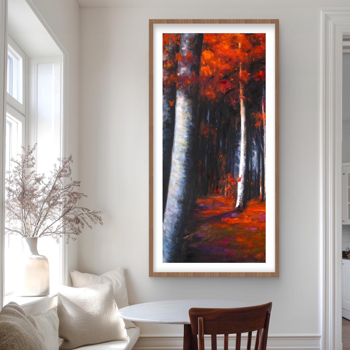 C1FM2448TGN9MD 24 x 48 in. Mysterious Forest - Trees Seasons Framed Matted Print Decor