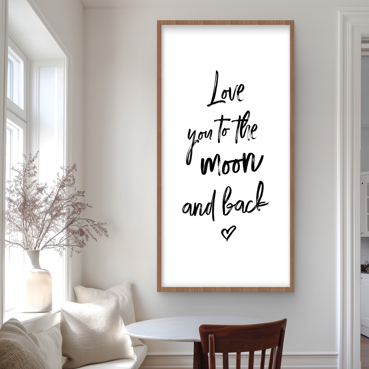 C1FM2448TZPVHH 24 x 48 in. Love You to the Moon & Back - Black & White Space Print