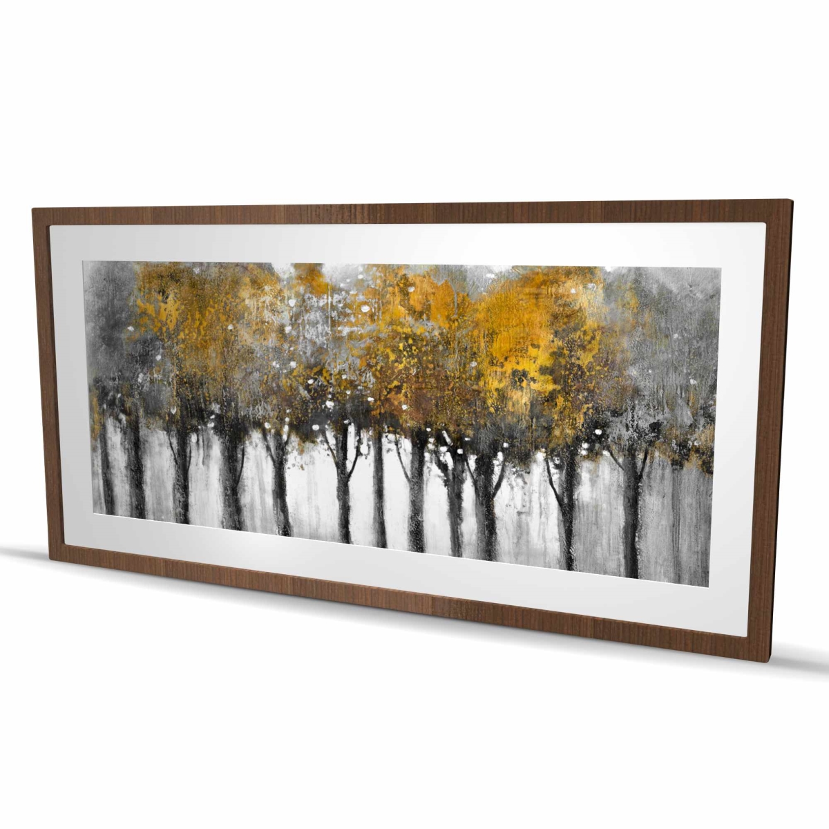 C1FM2448YM1TRB 24 x 48 in. Illuminated Forest - Framed Matted Print - Office Decor