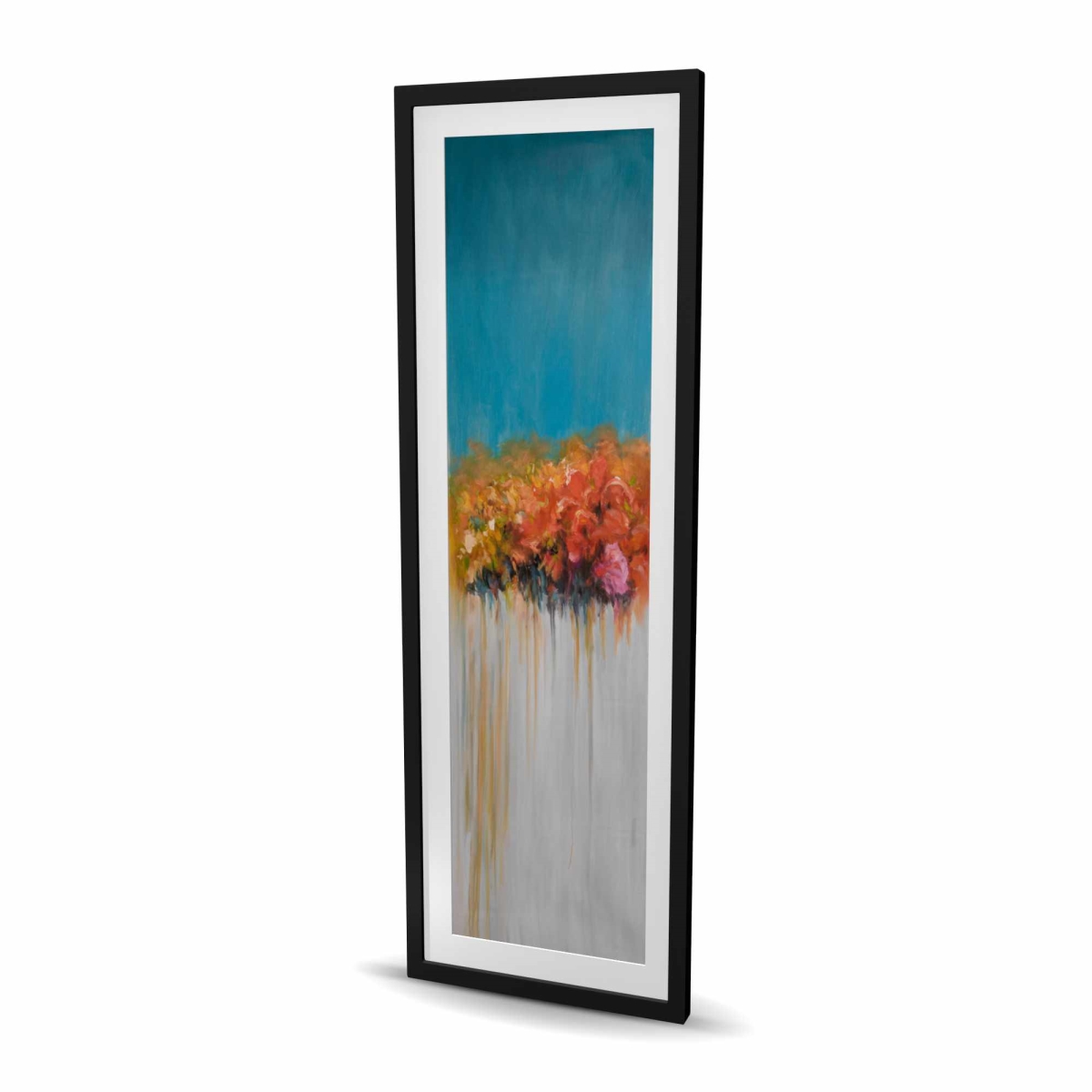 C1FM2060UQM2WS 20 x 60 in. Orange Flowers Bundle - Abstract Matted Print for Home Decor