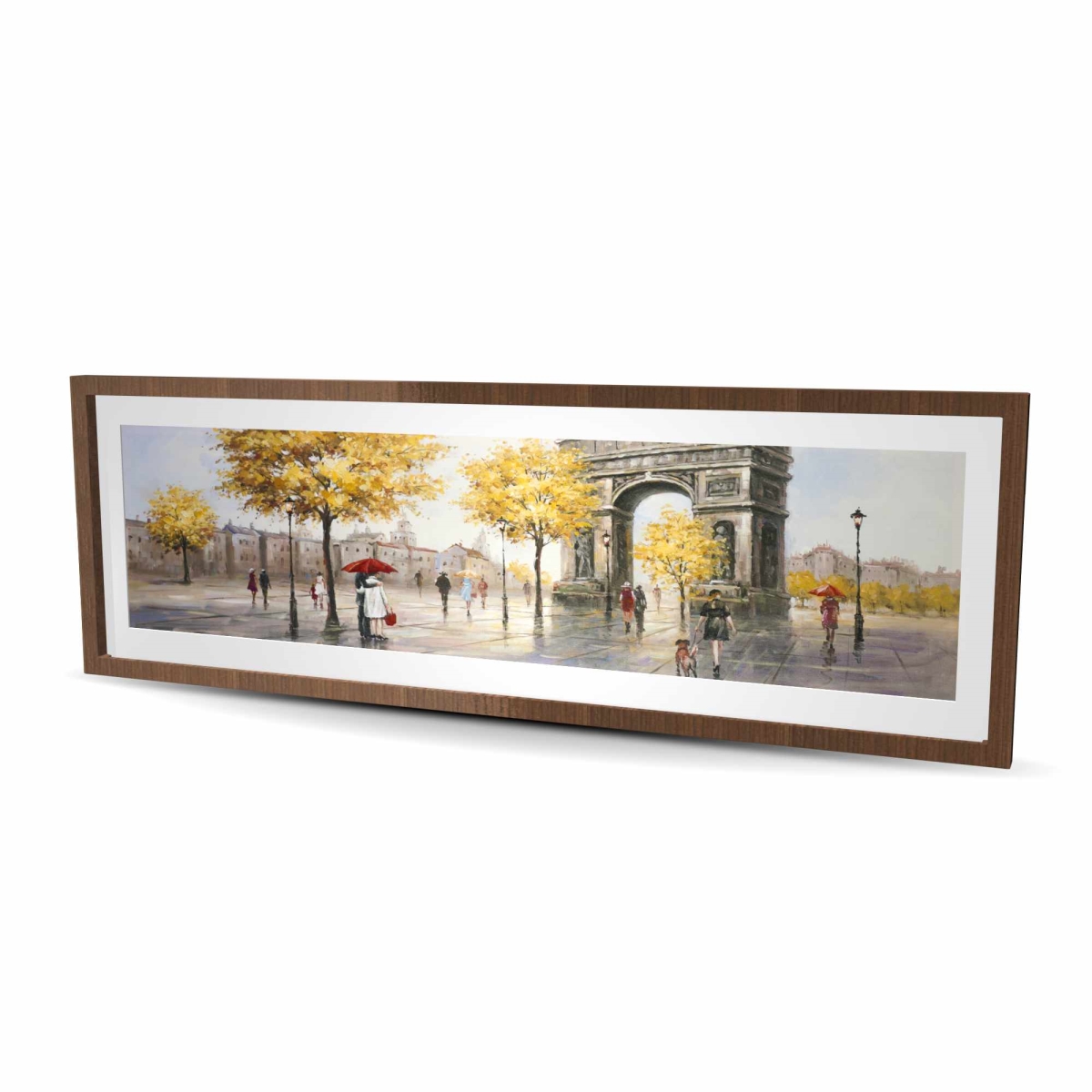 C1FM2060JWRHUP 20 x 60 in. Arc De Triomphe to Paris - Modern Framed Matted Print Decor