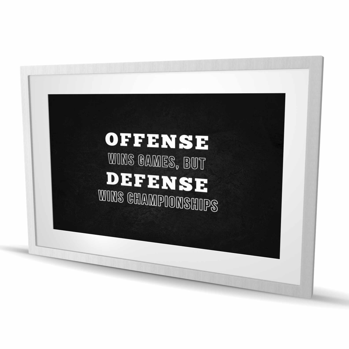 C1FM24364EXQCQ 24 x 36 in. Offense Wins Games - Shapes Man Cave Framed Matted Print