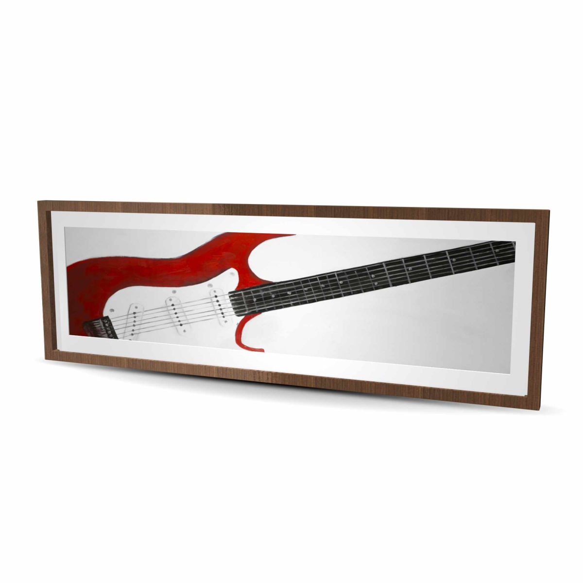 C1FM2060KG30FX 20 x 60 in. Red Rock Guitar - Contemporary Man Cave Framed Print Decor