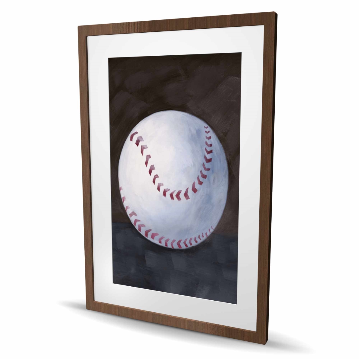 C1FM24360OJ23A 24 x 36 in. Baseball Ball Print - Framed Matte Decor for Man Cave
