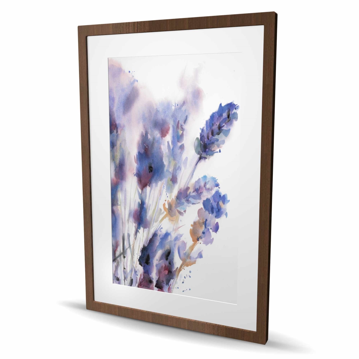 C1FM2436FEZU7Q 24 x 36 in. Watercolor Lavender Flowers Print - Floral Home Decor Art