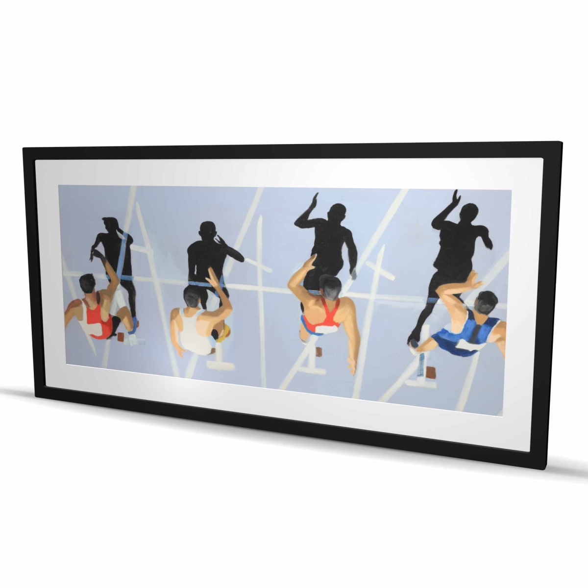 C1FM2448ZSR3D6 24 x 48 in. On Your Marks, Get Set, Go - Man Cave Framed Print