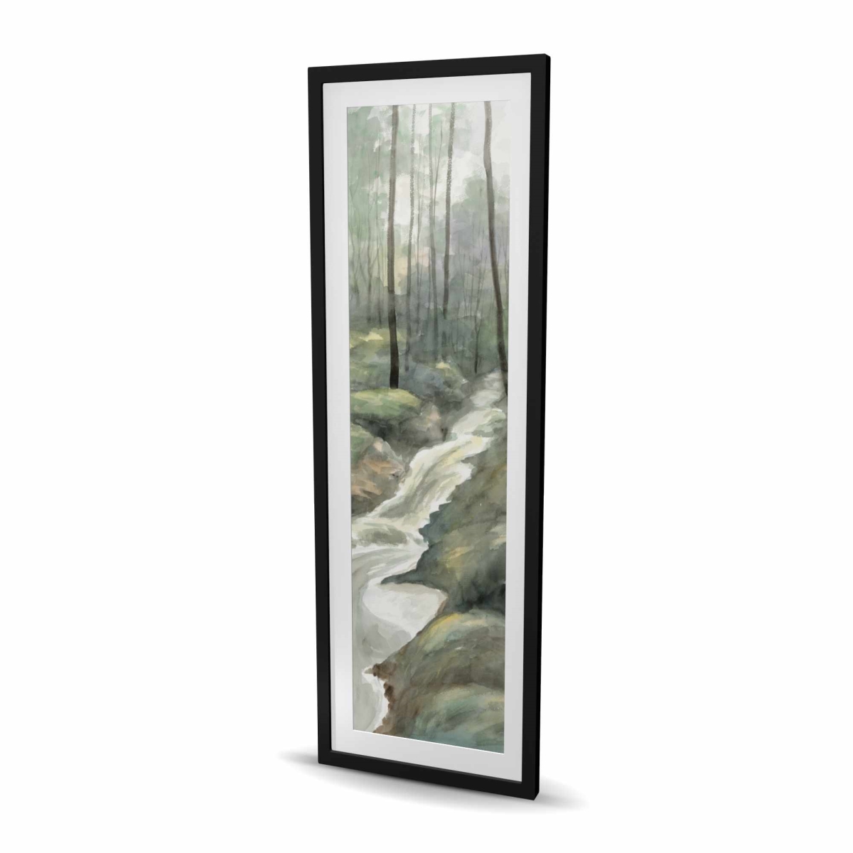C1FM2060Q3K882 20 x 60 in. Waterfall - Framed Matted Print for Home Decor Landscapes