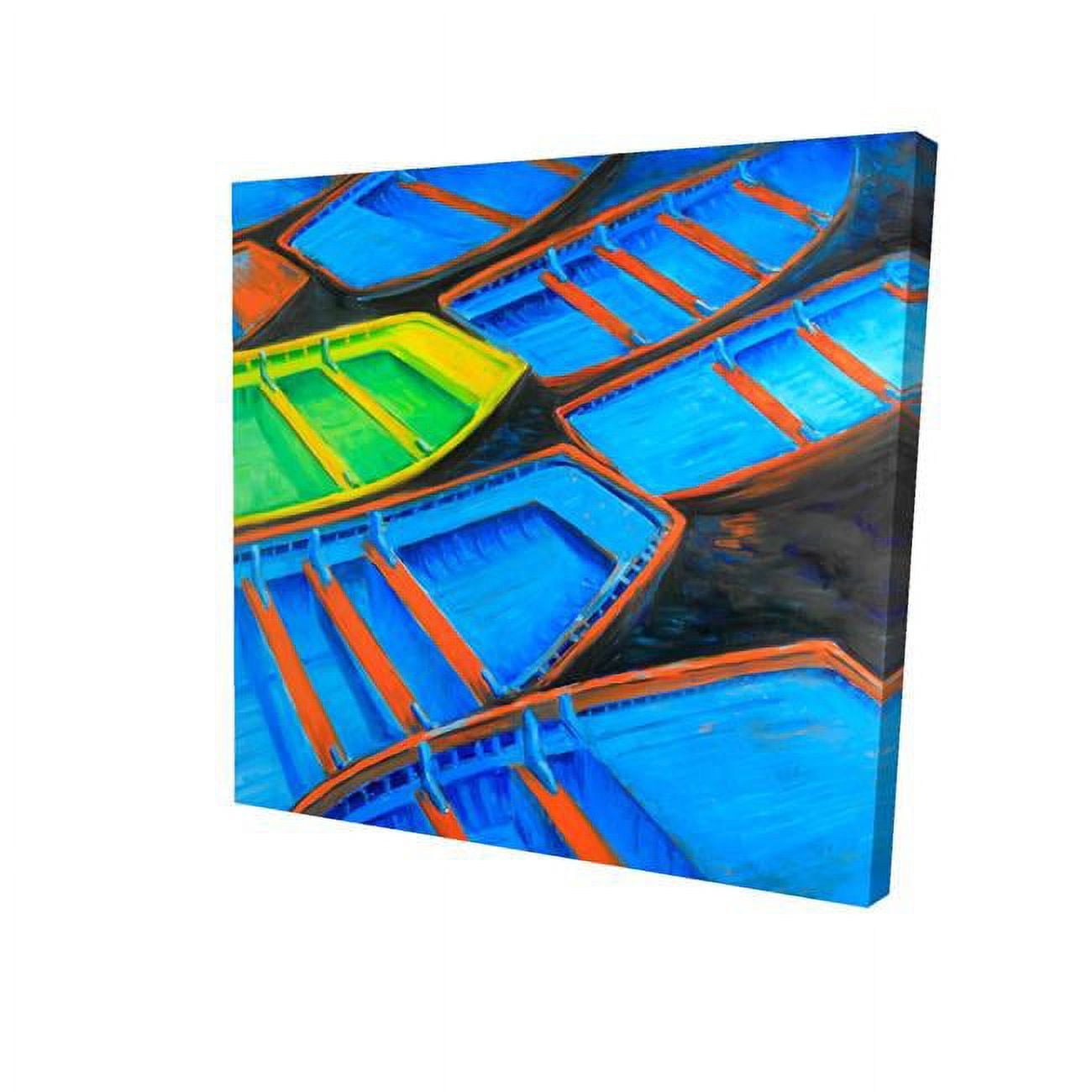 16 x 16 in. Small Canoes-Print on Canvas