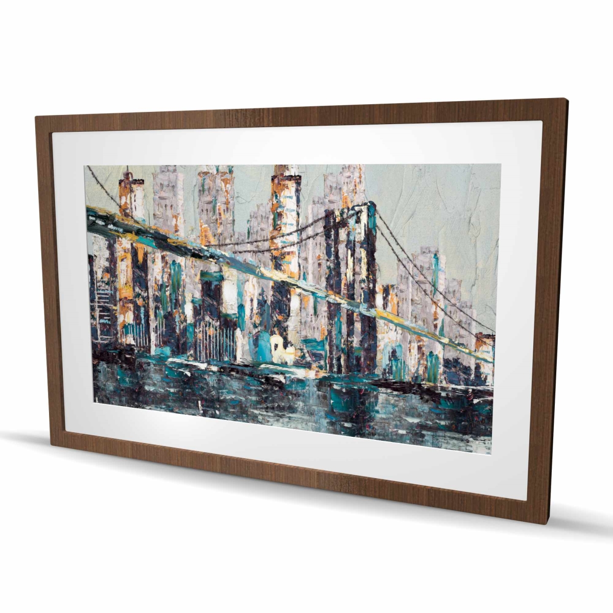 C1FM24361ATI4G 24 x 36 in. Abstract & Texturized Bridge - Contemporary Framed Print