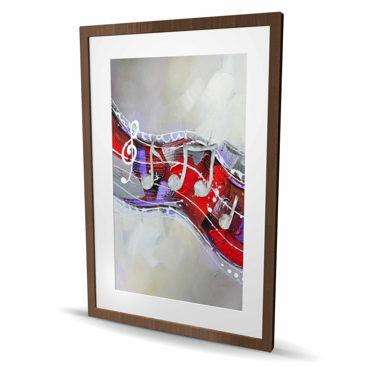 C1FM2436C8APLJ 24 x 36 in. Symphony - Musical Red Framed Matted Print for Home Decor