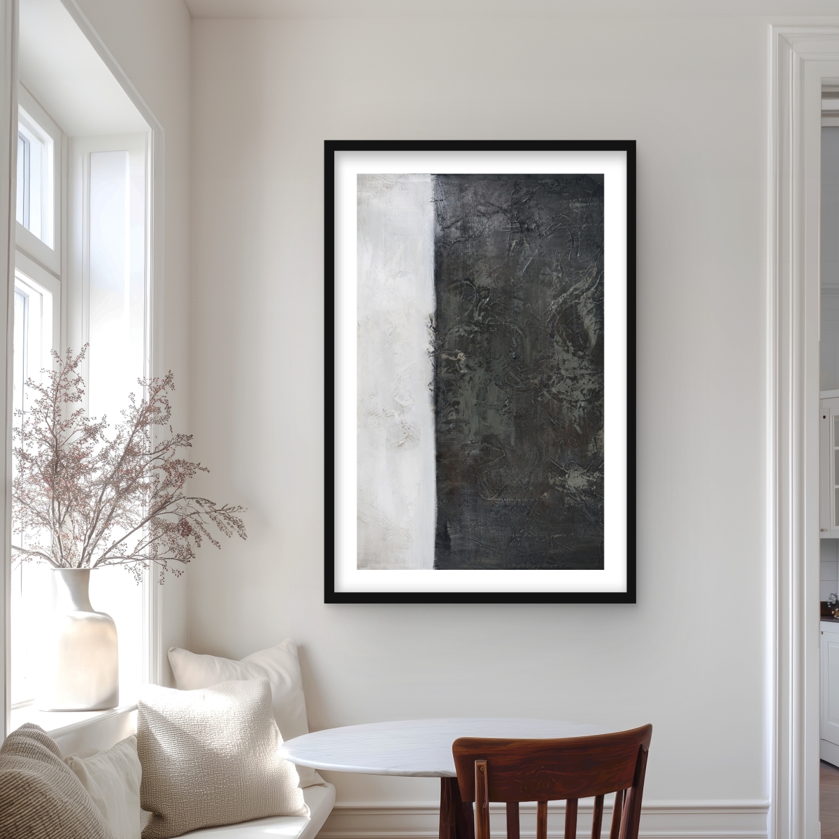 C1FM24365U4KR0 24 x 36 in. Abstract Shape - Framed Matted Print for Office Decor