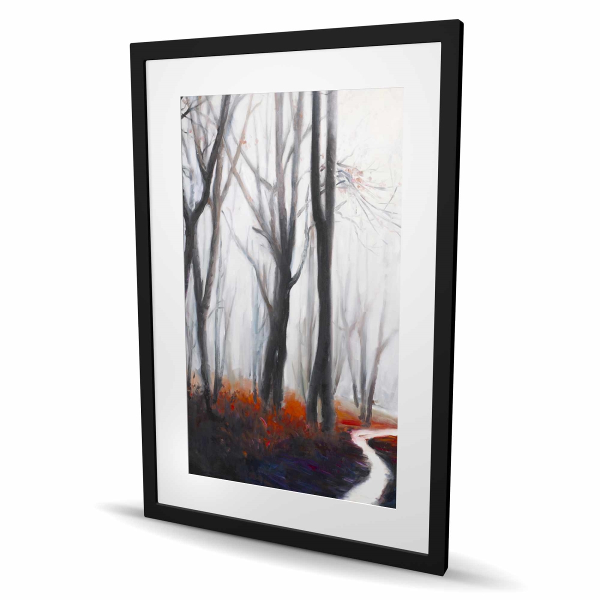 C1FM2436IFO3QP 24 x 36 in. Mysterious Forest with Stream - Trees Office Framed Print