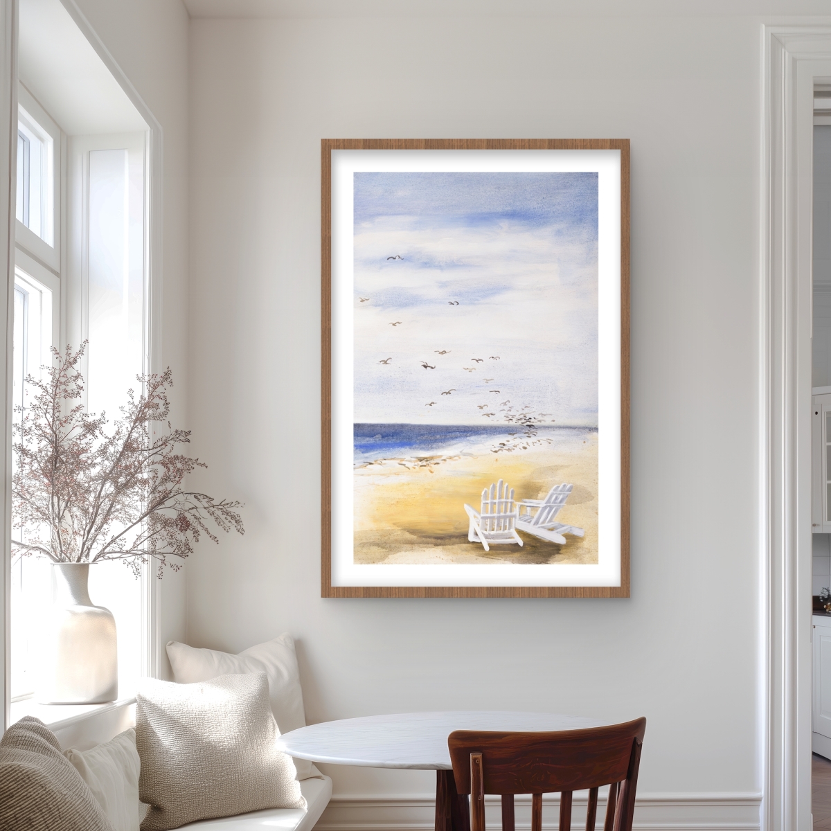 C1FM2436BU0GUS 24 x 36 in. Day At the Beach - Coastal Livingroom Framed Print Decor