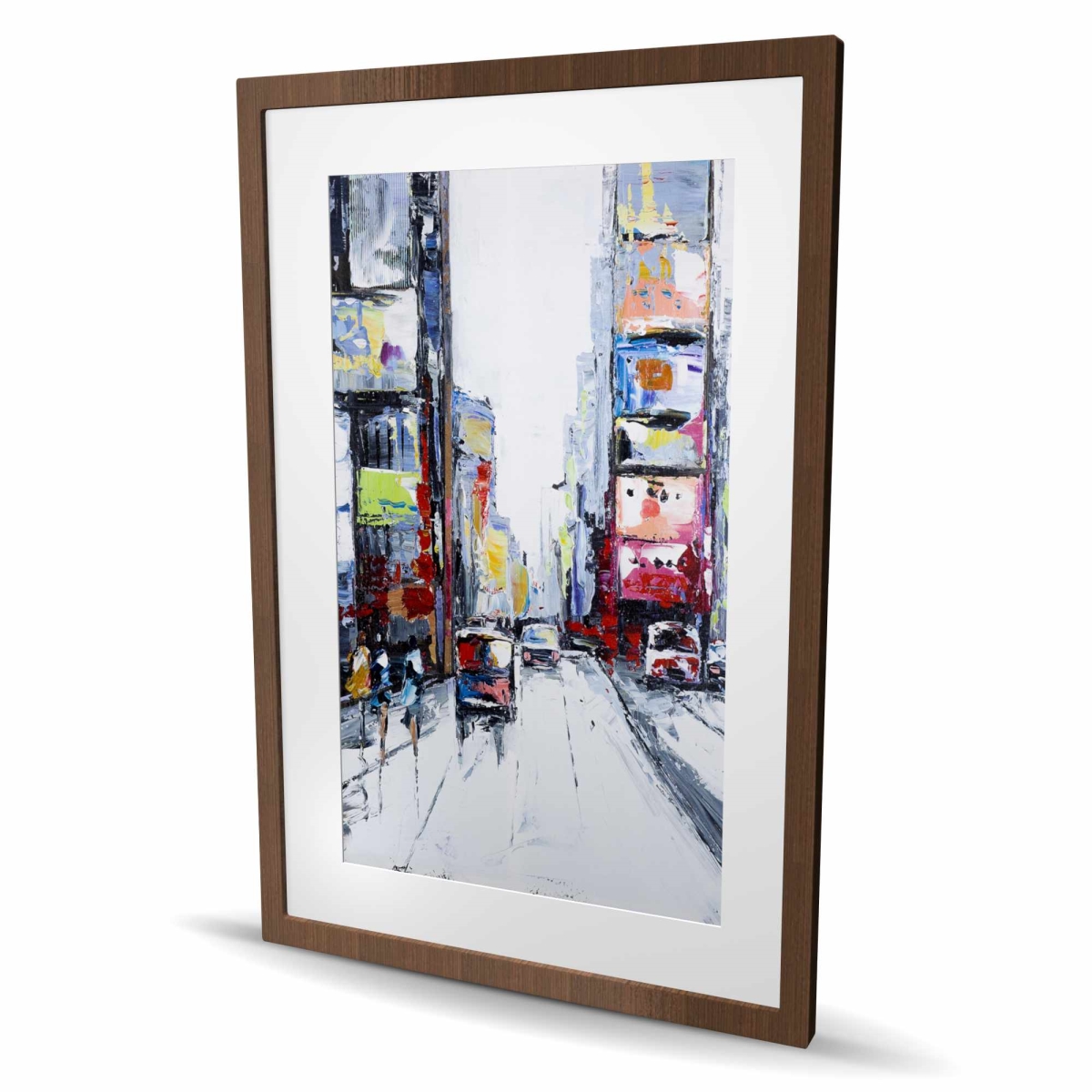 C1FM2436MJ97HQ 24 x 36 in. Time Square - Contemporary Cities Framed Matted Print Decor