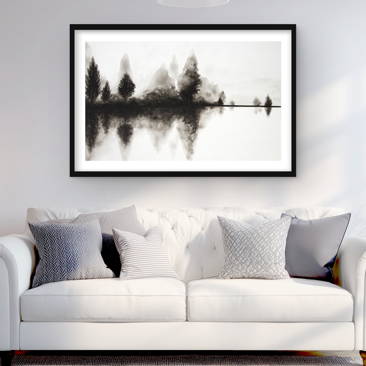 C1FM24362C91UG 24 x 36 in. Reflection - Landscapes Office Framed Matted Print for Decor