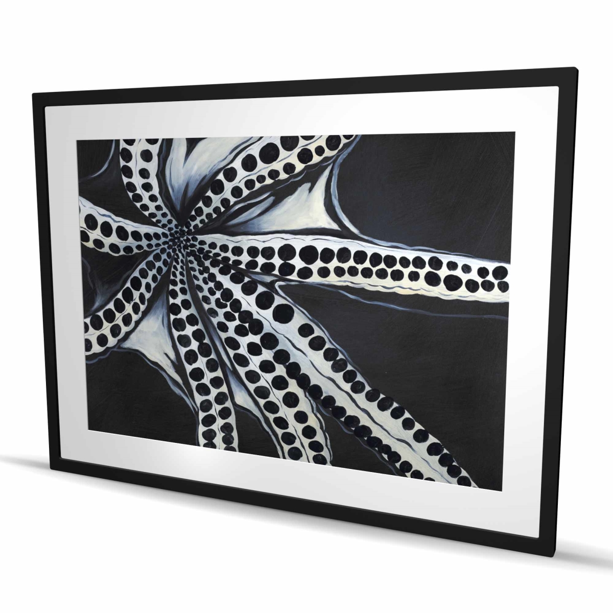 C1FM364810XES2 36 x 48 in. Large Octopus Tentacle - Coastal Bathroom Framed Print Decor