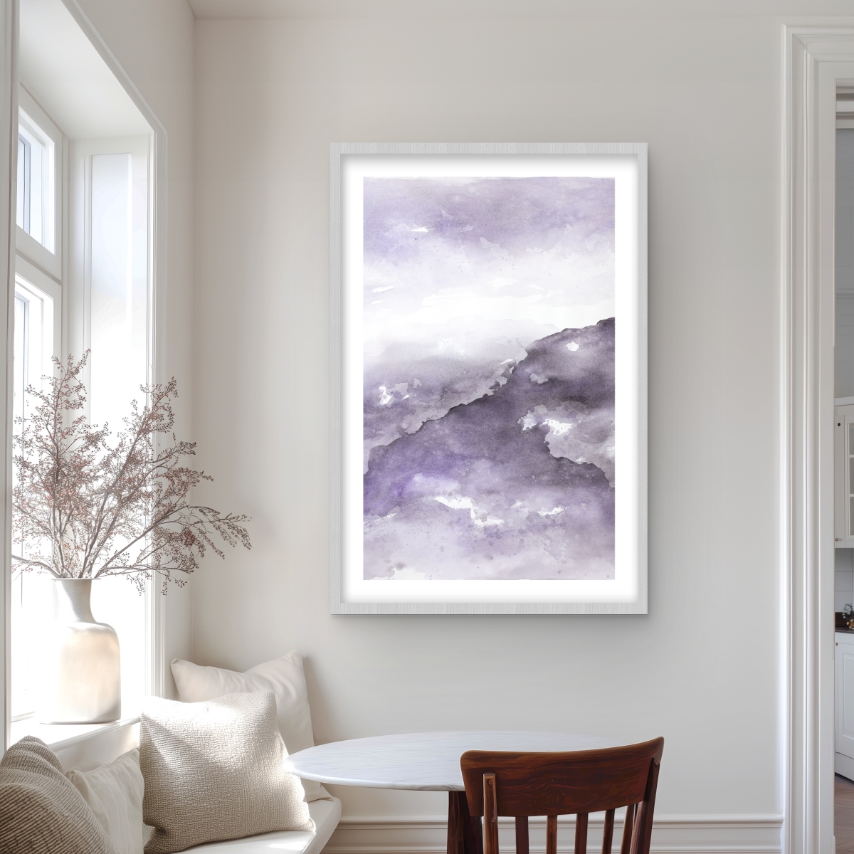 C1FM2436FB7VY6 24 x 36 in. Nebula - Purple Abstract Framed Matted Print for Home Decor