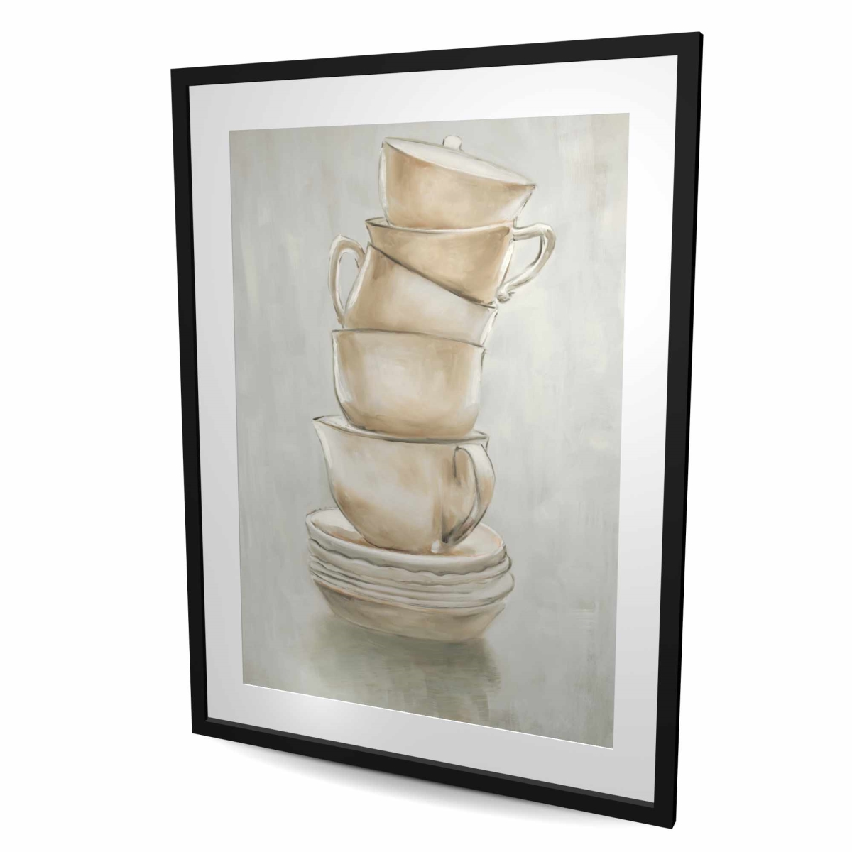 C1FM36486GGEP5 36 x 48 in. Coffee Mugs - Contemporary Still Life Framed Print for Decor