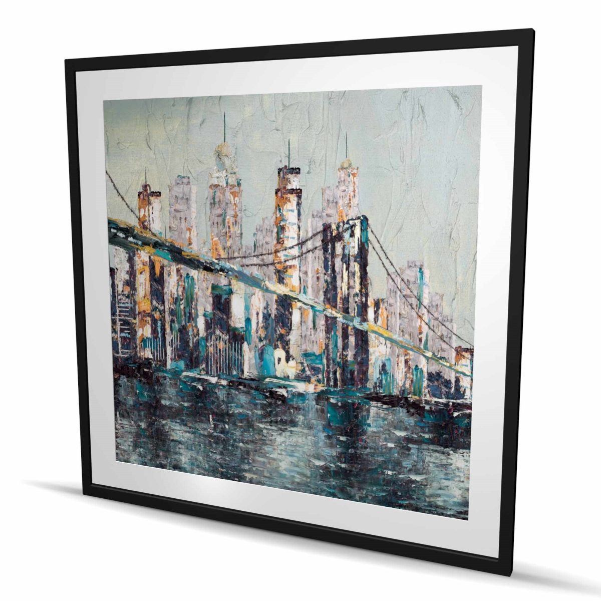 C1FM4848KCNENP 48 x 48 in. Abstract & Texturized Bridge - Contemporary Cities Print