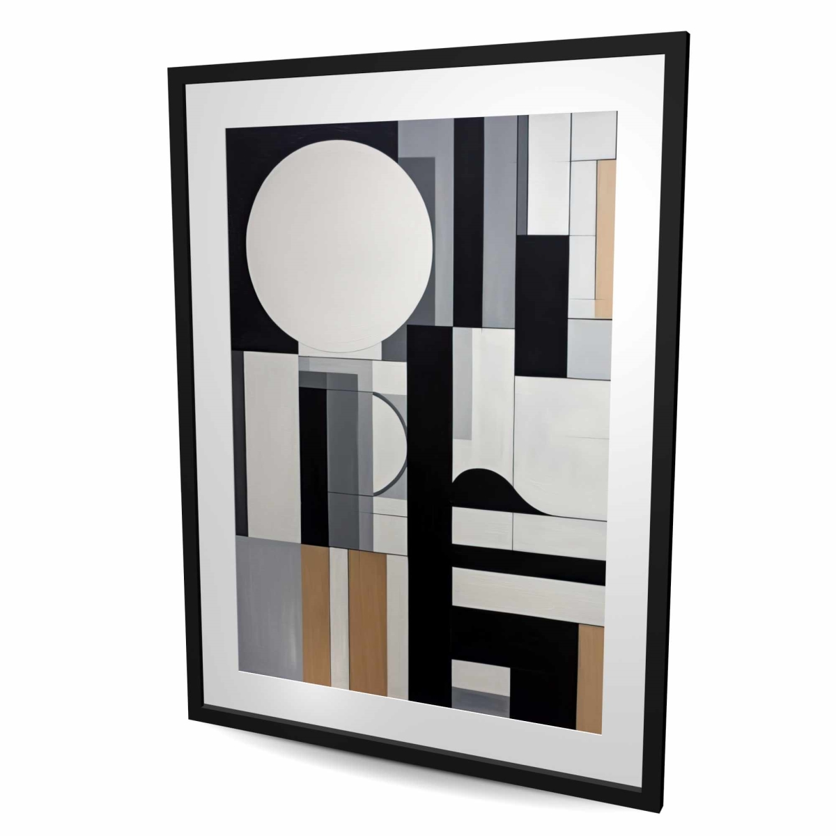 C1FM3648A0W0SY 36 x 48 in. Overload - Illustrative Brown Framed Matted Print for Decor