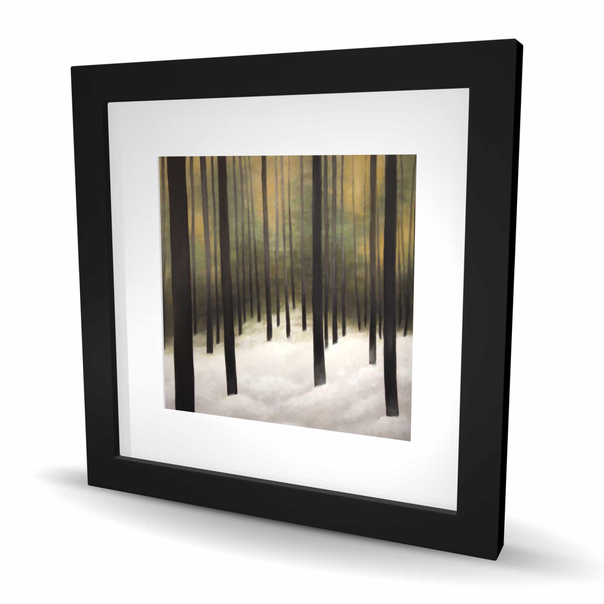 C1FM1616F5P346 16 x 16 in. Silent Forest - Rustic Framed Matted Print for Home Decor