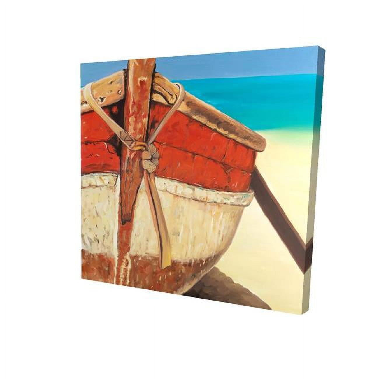 16 x 16 in. Tied Up Rowing Boat-Print on Canvas