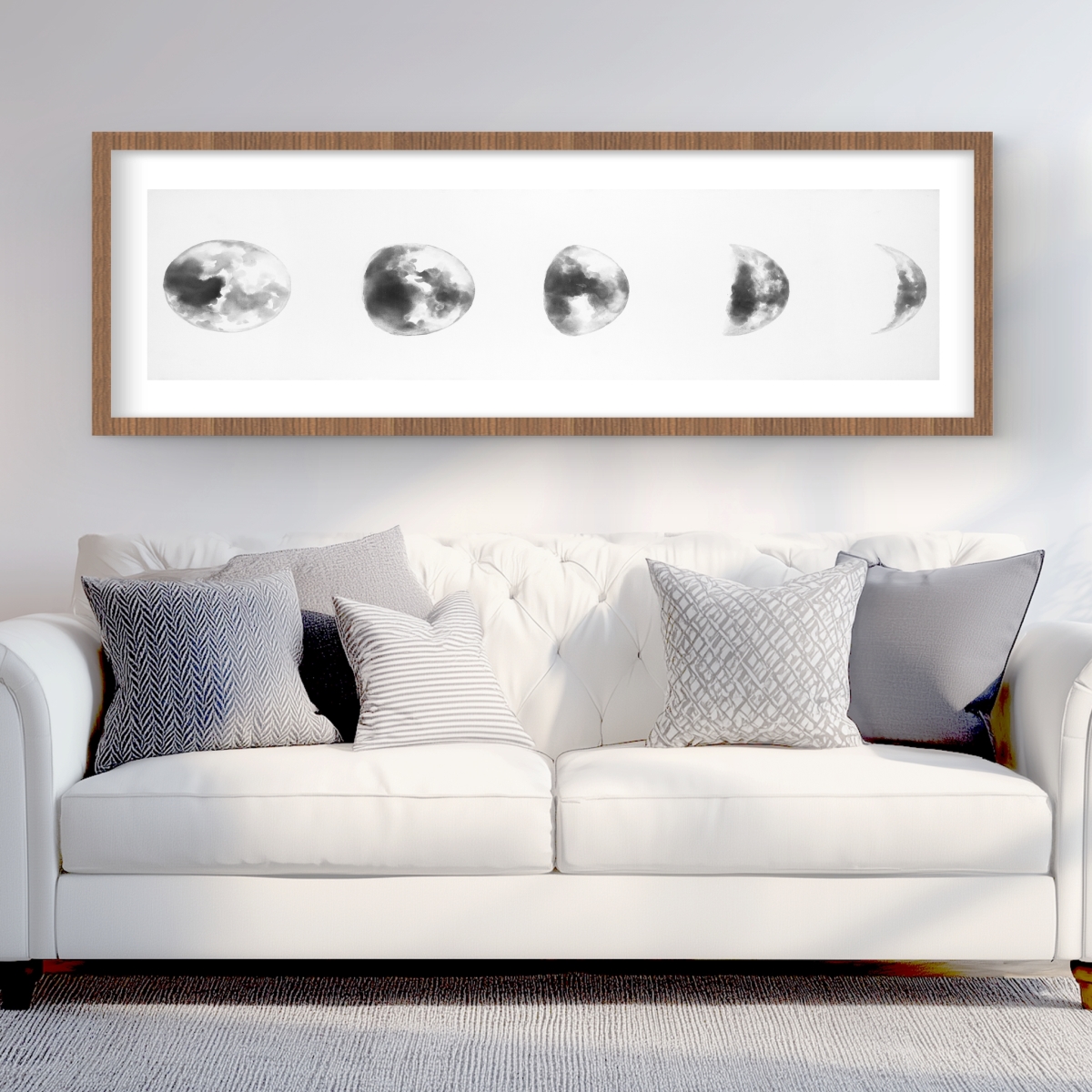 C1FM2060P0VHSO 20 x 60 in. Black & White Eclipse - Monochrome Framed Print for Decor